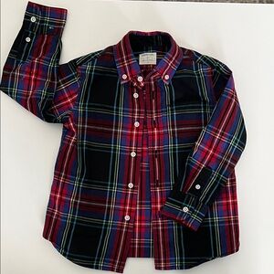 Crewcuts Kids Plaid Button-Down Shirt - Red, Blue, and Green